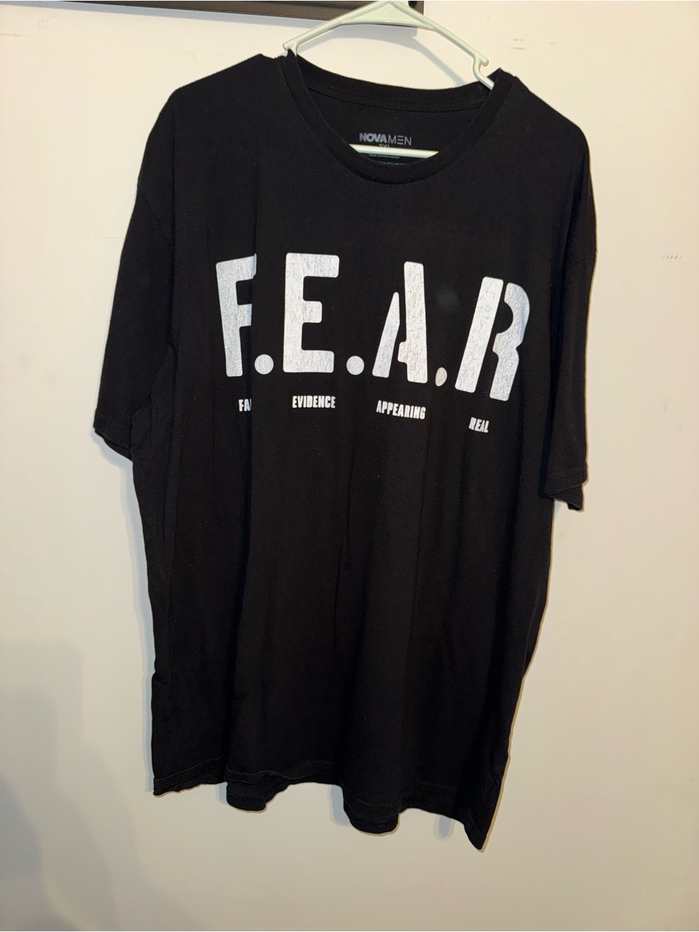 Fashion Nova Black F.E.A.R. Graphic Short Sleeve Tee